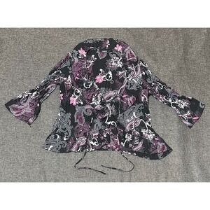 Elementz Women's L Paisley Floral Blouse